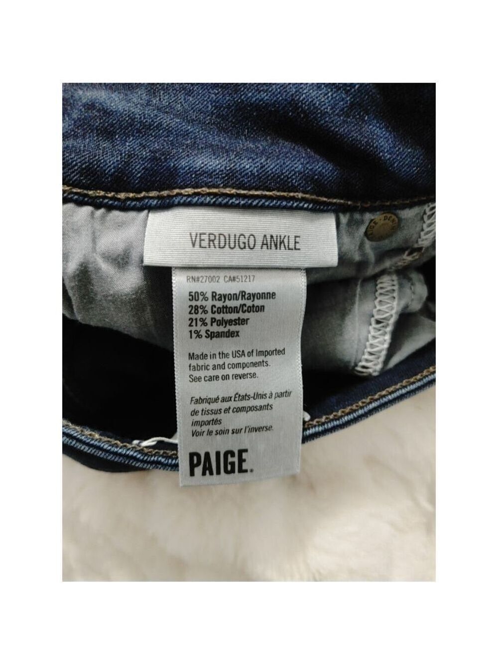 Women's PAIGE Dark Blue Verdugo Ultra Skinny Davis Ankle Jeans Size 28 - Picture 4 of 11
